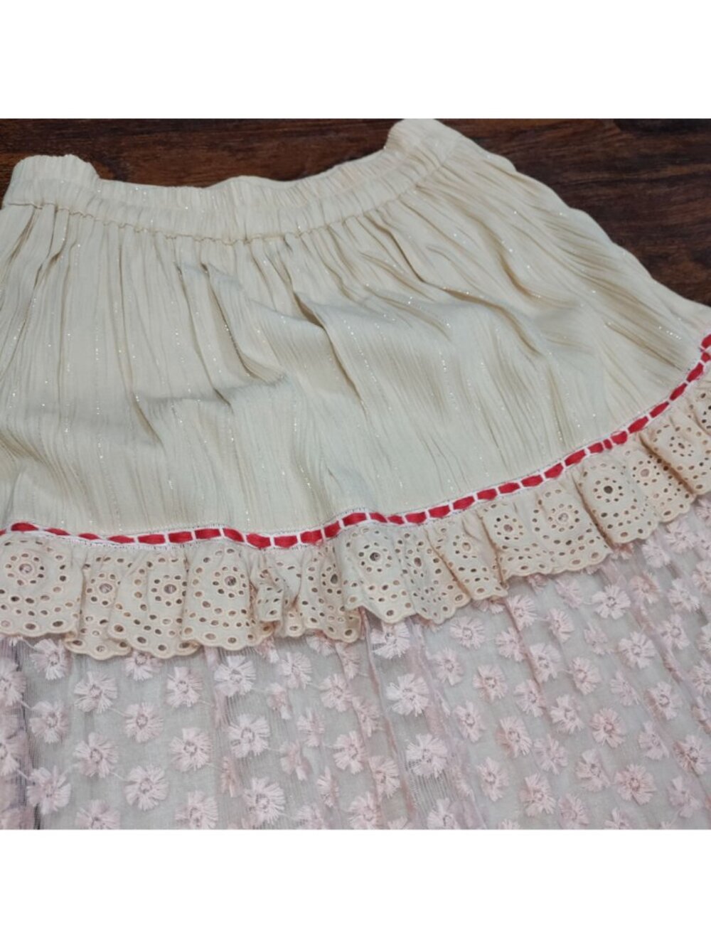 Blank By Anthropologie Boho Lace Vintage-Inspired Ruffled Crochet Layer XS-M - Picture 8 of 15